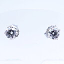 Pt900 ★プラチナ ピアス ◇ダイヤモンド0.306ct/0.320ct (G/SI2/EX) 4月誕生石 ■鑑別書付き 【中古】 /10019580