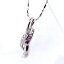 【夏樹陽子】K18WG ★ネックレス ピンクサファイア0.30ct ◇ダイヤ0.05ct ●最長で50.5cm ◆保証書付き【中古】 /28431 150,000円