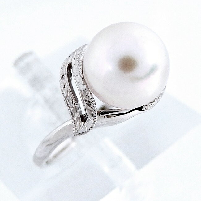 【中古】K14WG★リングパール8...