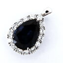 Pt900 ★トップ サファイア7.95ct 9月誕生石 ◇ダイヤモンド1.69ct【中古】 /s21981