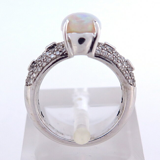 【楽天市場】K18WG ホワイトゴールド リング 指輪 オパール 10月 ダイヤモンド0.910ct 4月 誕生石 プレゼント 人気 12.5