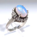 Pt900 プラチナ リング 指輪 オパール1.570ct ダイヤモンド0.410ct 12号 おしゃれ 普段使い 可愛い ギフト【中古】/10024721
