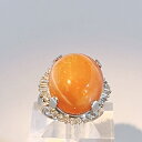Pt900★ プラチナ リング オパール13.320ct ダイヤモンド 0.690ct ●11号 可愛い ソーティング付き☆【中古】10024107