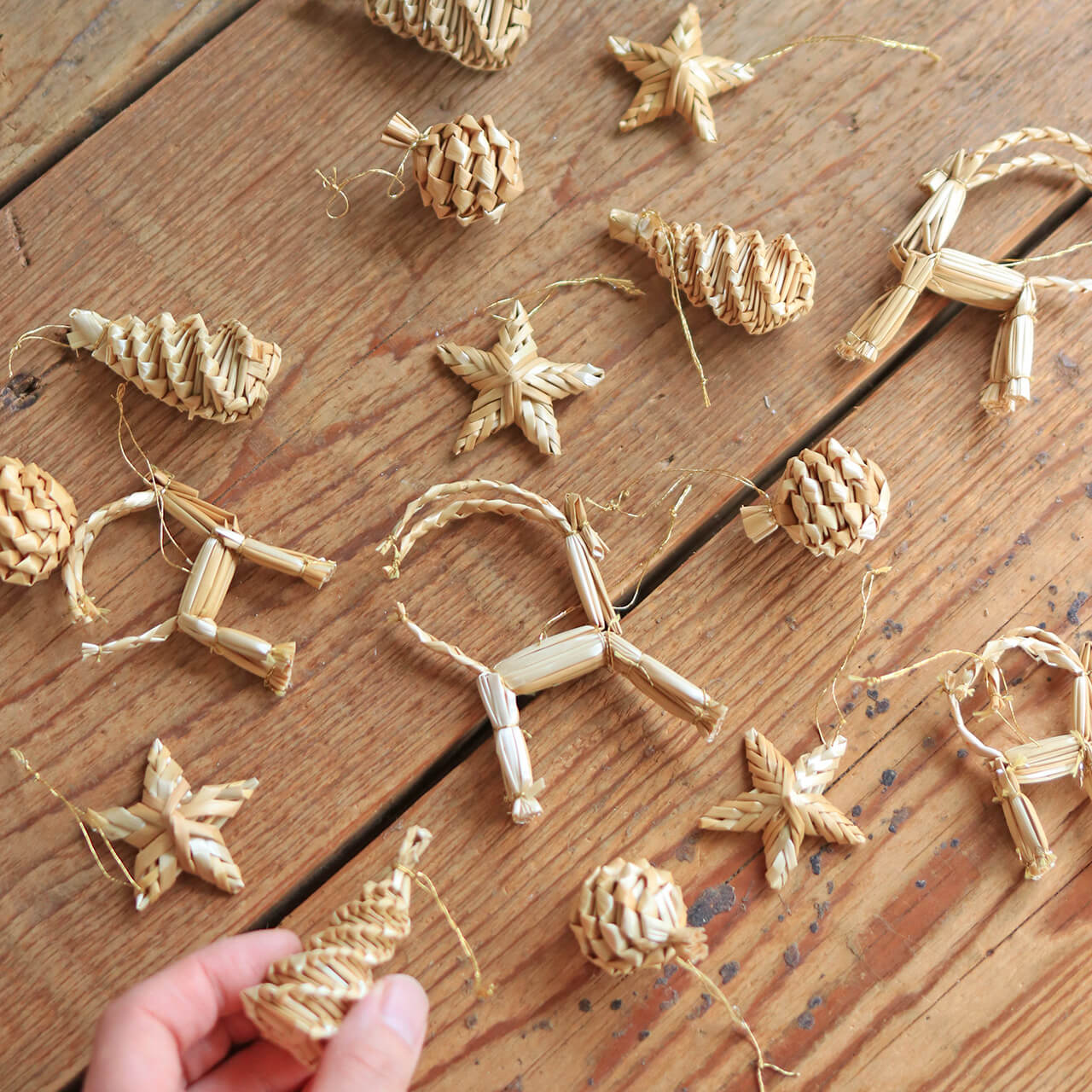 ボトリング ストロー オーナメントセット 4パターン 16個セット / ヒンメリ ストローオーナメント クリスマス飾り 北欧のサムネイル