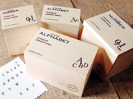 ウッドボックススタンプ　アルファベットS