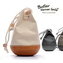 Butler Verner Sails バッグ メンズ バトラーバーナーセイルズ Butler Verner Sails モールドレザー巾着ショルダー 巾着 巾着袋 アウトドア キャンプ JA-2141 ポーチ 巾着型 ミニポーチ メンズ レディース ブランド キャンバス 帆布 牛革 栃木レザー 日本製 カジュアル アメカジ 生成り 52-ja2141