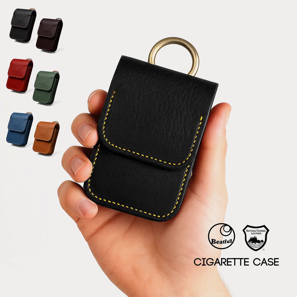 タバコケース レディース ブランド メンズ 人気 Beatfull Leather Works シガレットケース スクエア 2トーン ヴォーノオイルレザー 牛革...