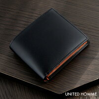 折財布二つ折り【United HOMME】高級馬革×高級牛革使用【短財布】【メンズ】【革】【レザー】【ユナイテッドオム】【さいふ・財布・ウォレット・wallet/saifu 】112　中学生　高校生　カッコイイ　かっこいい