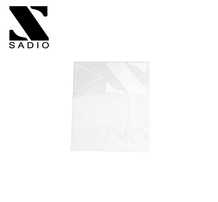 SADIO サディオ ステッカー STICKER #7 (H61mm x W45mm)：WHITE 【メール便対応可】