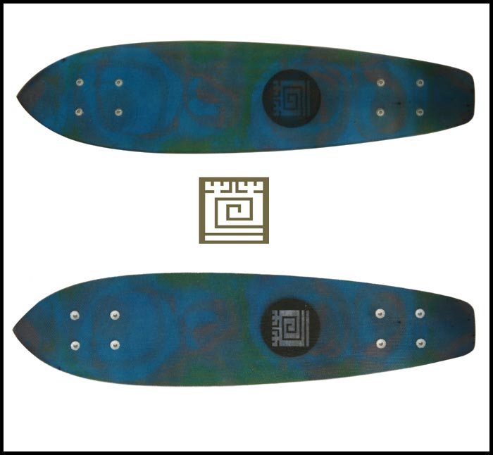 KAYA カヤ スケートボード 手染め デッキ SIDEWALK SURF IN : BLUE【送料無料】