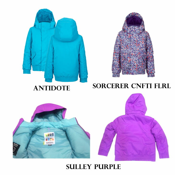 バートン ウェア 14-15 GIRL'S MINISHRED TWIST BOMBER 各3色 ガールズ ミニシュレッド ツイスト ボンバー SNOWBOARD WEAR スノーボード ウェア KID'S キッズ 子供 YOUTH 型落ち セール品 ウエア