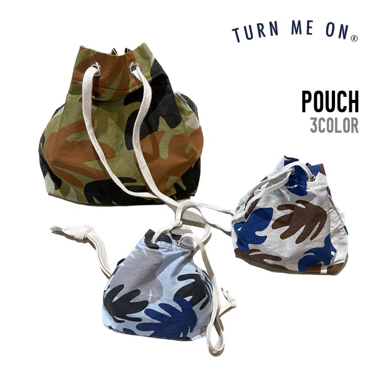 Rakuten - TURN ME ON ターンミーオン POUCH 巾着ポーチ 正規品 ショルダーバッグ カバン アウトドア タウンユース