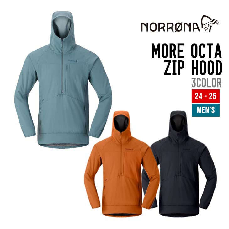 NORRONA ノローナ 24-25 MORE OCTA ZIP HOOD モーレ オクタ ジップ フード 2024-2025 早期予約 スノーボード スキー メンズ