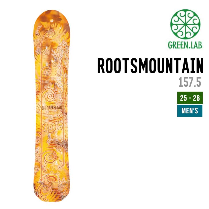 GREEN.LAB �O���[�����{ 25-26 ROOTSMOUNTAIN 157.5 ���[�c�}�E���e�� �X�m�[�{�[�h ���K�i 2025-2026 �t���[�X�^�C�� �t���[����