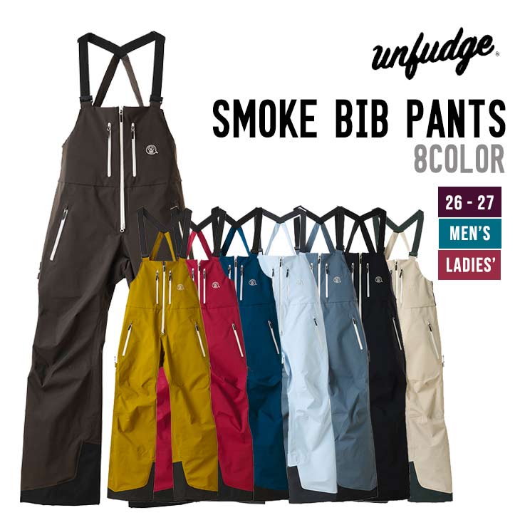unfudge アンファッジ 26-27 SMOKE BIB PANTS SLIM FIT スノーボード ウェア メンズ レディース
