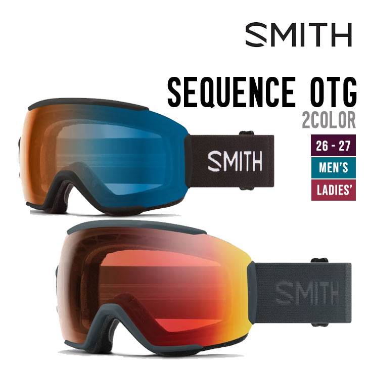 SMITH - 26-27 SMITH スミス SEQUENCE OTG シークエンス ゴーグル 眼鏡対応 特典付