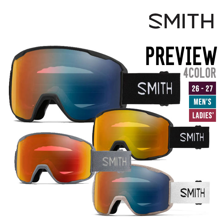 Rakuten - SMITH スミス 26-27 PREVIEW プレビュー ゴーグル 眼鏡対応 スノーボード スキー