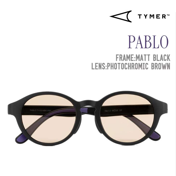 Rakuten - TYMER タイマー PABLO サングラス Matt Black Photochromic Brown TY103-MBK-PBR