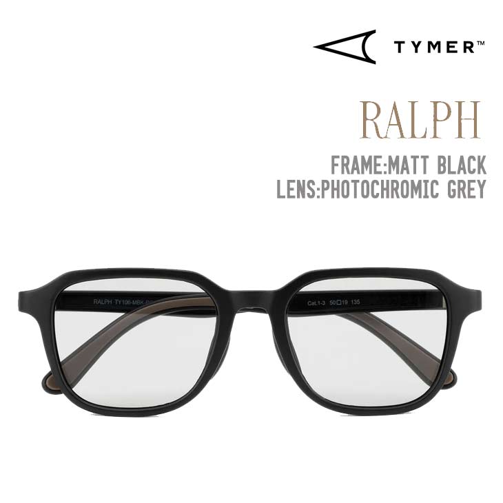 TYMER タイマー RALPH サングラス Matt Black Photochromic Grey TY106-MBK-PGY(4.0)