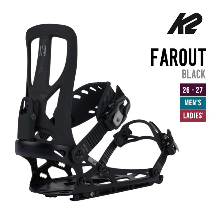 メーカー希望小売価格はメーカーカタログに基づいて掲載していますレビュー特典の詳細内容はこちらをご覧ください。■26-27 FAROUT すべてのスプリットボーダーは、最高のターンは通常、ゲレンデのコース内にはないことを知っています。K2 Far Out スプリットボード ビンディングは、お気に入りのバックカントリー地形へのアクセスを可能にし、スプリットモードと滑走モード間の切り替え時間を最小限に抑えるように設計されています。 Far Outの中から硬めなフレックスのアルミニウムシャーシは堅牢で、CNC加工により最大数の切り欠きを施し、重量を絶対最小限に抑えています。ハイバックは耐久性のあるLexan製で、レバーを操作するだけでツアーモードとダウンヒルモードを簡単に切り替えられ、スキントラックでの快適性を確保します。スプリットモードでは、ヒールロックを固定するだけで数秒でロックでき、クライミングを続ける際に素早く解除可能です。 SD1アンクルストラップはパッドなしながら高い快適性を実現し、エネルギーを消耗する重量を削減して山深くまで進むことができます。当社のパーフェクトフィット™ 2.0トゥストラップは、あらゆるスノーボードブーツの形状に調整可能なヒンジを採用し、最大のレスポンスとフィーリングを実現。両ストラップにはツール不要の調整が可能なCamLock™を採用しています。 *Far Outはピボットタワーとヒールライザーを標準装備しています。 サイズ: S,M,L カテゴリー:スプリット,パウダー,フリーライド レベル:中級,上級 JANコード: 0196222123464カラー: BLACK年式: 26-27メーカー名: K2 ＊商品ページの画像はメーカー画像を使用しております、余儀なく仕様の変更、多少のカラー変更がある場合がございます、あらかじめご了承下さい。