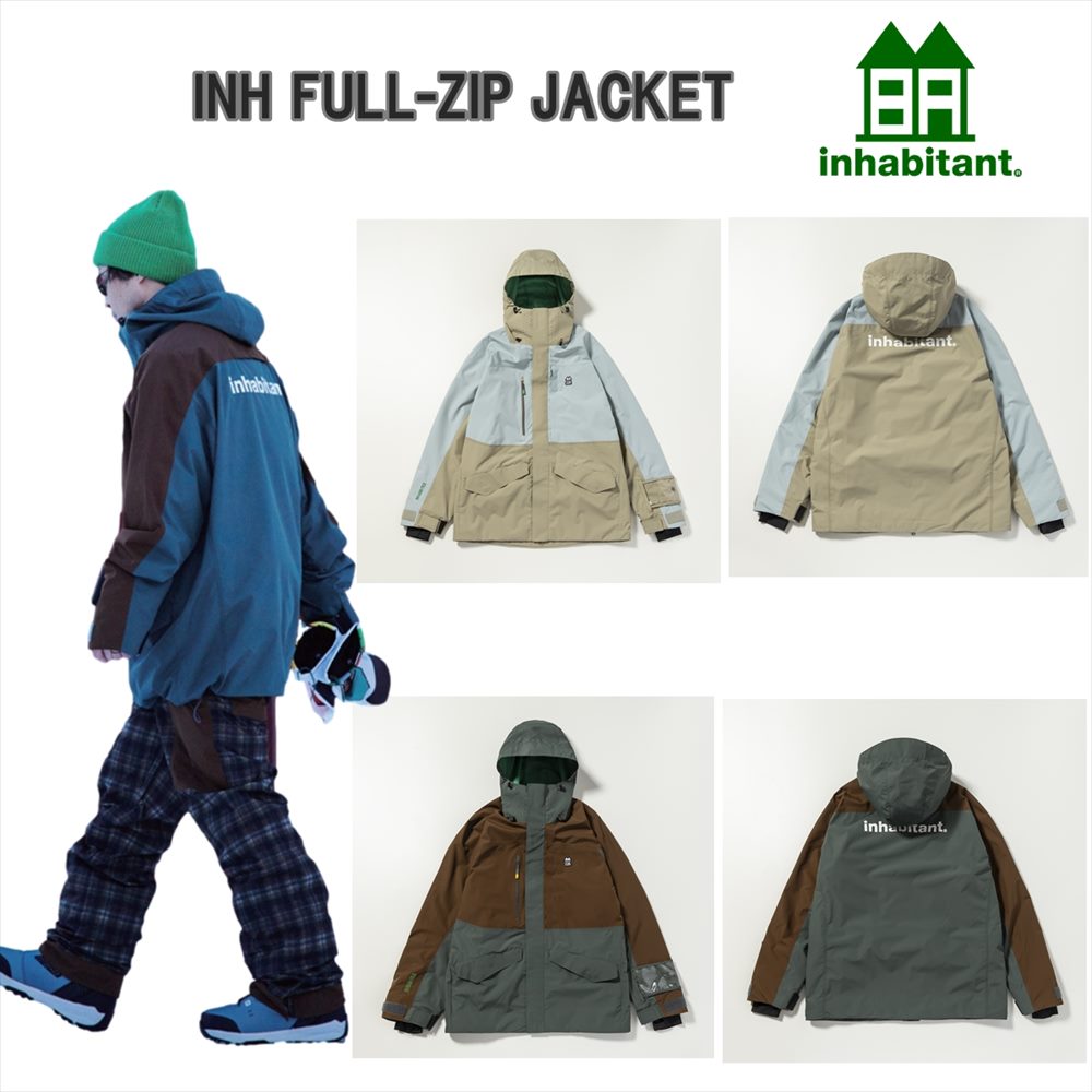 30%offINH FULL-ZIP JACKET ISM23OT56 INHABITANT SNOWWEAR 2023/2024モデルインハ フルジップ ジャケットインハビタント 23/24モデル スノボジャケットスノーボードジャケット インハビ