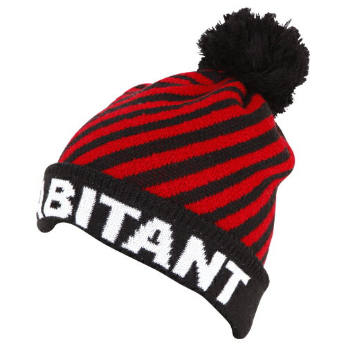 ihmd7700 LOGO BEANIE BKRD人気ブランドINHABITANTインハビタント ロゴビーニー