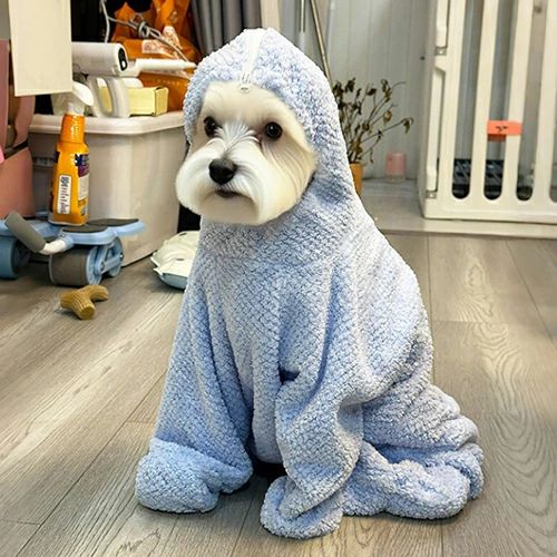 ペット用タオル 猫 犬 ペットタオル四脚全体カバータイプ バスタオル 厚手 超吸水 柔らかい ふわふわ