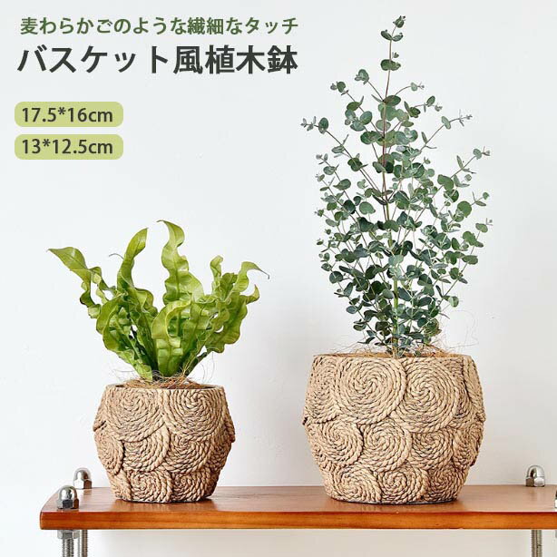 Glass Bowls - バスケット風 ポット フェイク 植木鉢 ユニーク 通気性 プランター 多肉ポット 花瓶 花台 インテリア置物 インテリア鉢