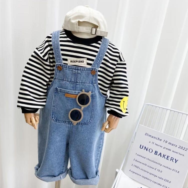 キッズ ベビー服 オーバーオール デニム オールインワン サロペット ジーンズ 男の...