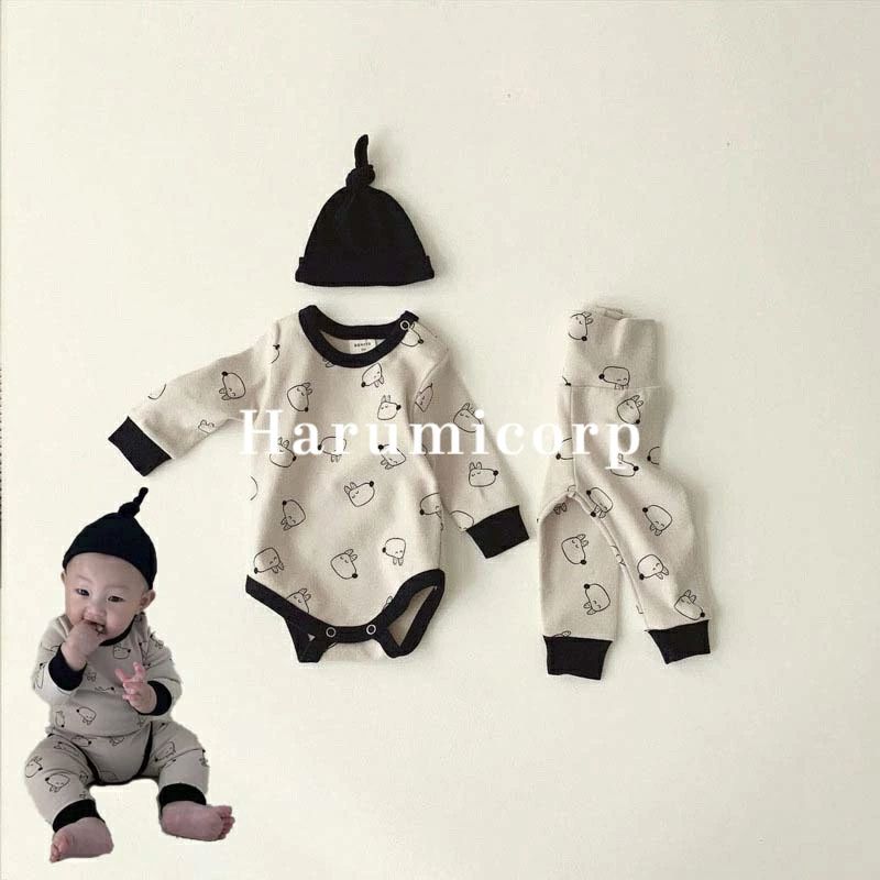 ベビー服 3点セット 女の子 男の子 セットアップ キッズ 綿 長袖 帽子付き 子供服…