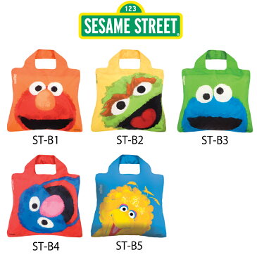 【クーポン使用で1080円割引対象品】エンビロサックス　エコバッグ セサミストリート sesame street ENVIROSAX　トートバッグ　ショッピングバッグ　エルモ　クッキーモンスター ST-B1 ST-B3