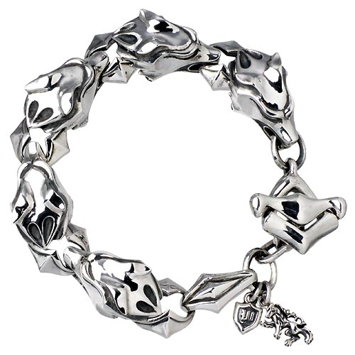 ウルフマンB.R.S WOLFMAN B.R.S ウォー ウルフ 5HEAD シルバー ブレスレット アクセサリー シルバー925 スターリングシルバー WO-...