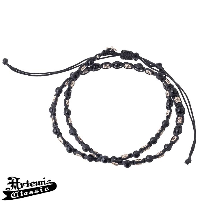 アルテミスクラシック Artemis Classic オニキス ワックスコード ダブル ブレスレット ACB0120