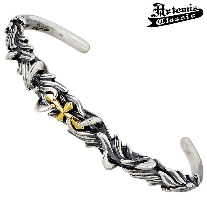 【ポイント5倍!30日まで!】 アルテミスクラシック Artemis Classic ラファエル シルバー バングル アクセサリー メンズ 羽根 クロス 十字架...