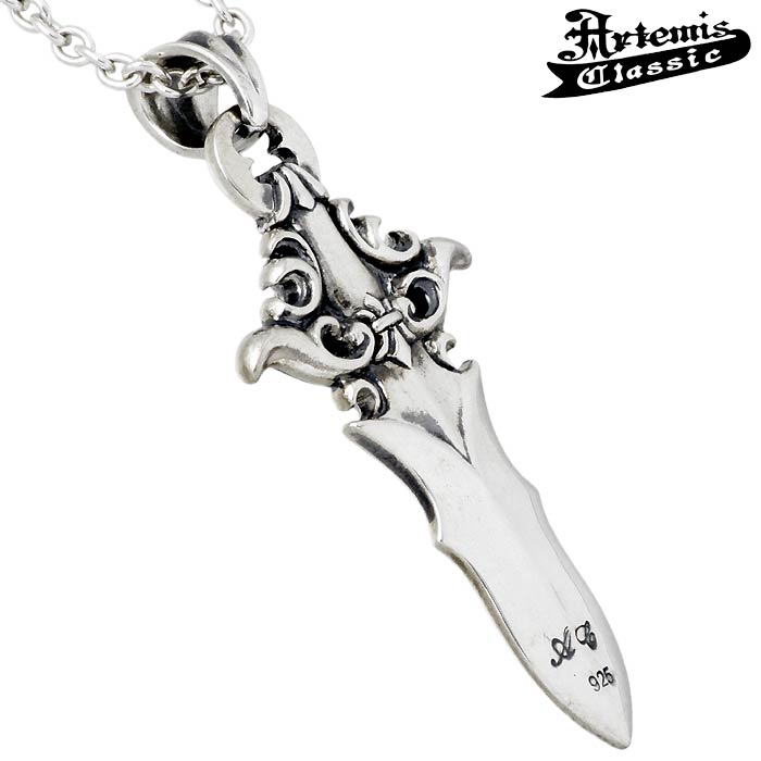 【ポイント2倍！マラソン期間中！】 アルテミスクラシック Artemis Classic スカル ダガー シルバー ネックレス アクセサリー メンズ 剣 ACP0304CL60の商品画像 2