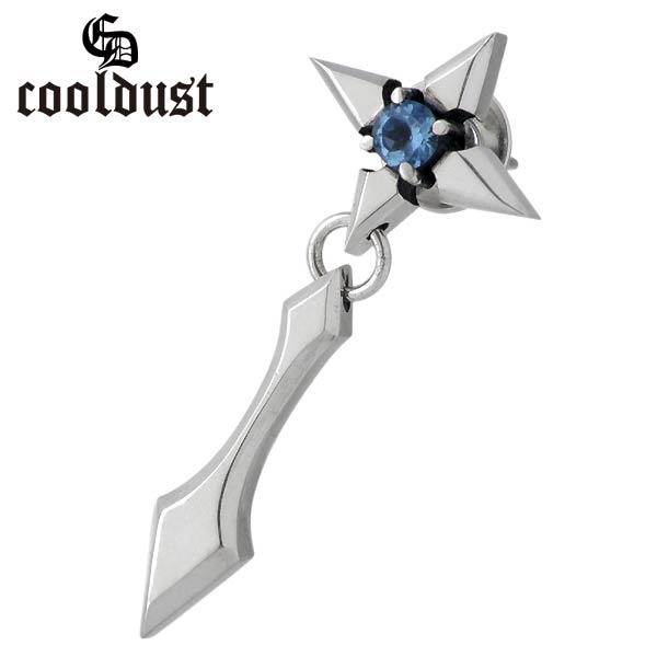 クールダスト cooldust FUNKOUTS アイシクル シルバー ピアス アクセサリー 氷柱 クロス 片耳用 カラーストーン シルバー925 スターリングシルバー FCE-002