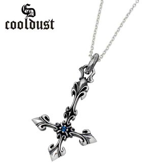 cooldustFUNKOUTS【クールダスト】インバーテッドクロスシルバーネックレスTL逆十字カラーストーン