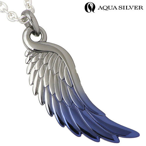 アクアシルバー AQUA SILVER フェザーグラデーション ブラックブルー シルバー ネ...