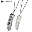 アクアシルバー AQUA SILVER フェザー シルバー ペア ネックレス アクセサリー 羽根 ASP322F-323-CL