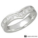 アクアシルバー アクアシルバー AQUA SILVER シルバー リング 指輪 アラベスク柄V字 レディース 1～13号 ASR169-Z