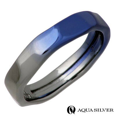 アクアシルバー AQUA SILVER リング 指輪 メンズ シルバー ジュエリー 13〜21号 925 スターリングシルバー ASR175ALBKBL