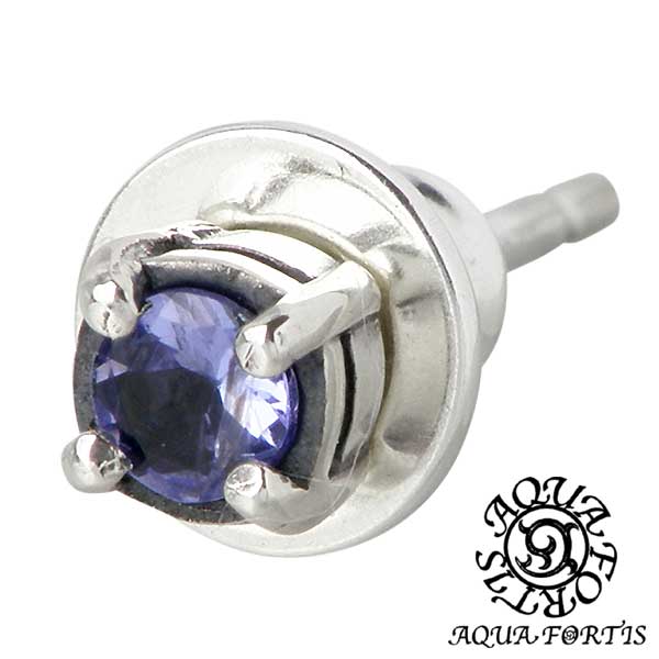 アクアフォーティス AQUA FORTIS ストーン シルバー ピアス アクセサリー 一粒石 スタッドタイプ 1個売り 片耳用 シルバー925 スターリングシル...