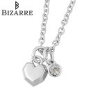 ビザール BIZARRE ネックレス レディース クリスタル クール シルバー ジュエリー ハート 誕生石 925 スターリングシルバー BNJ004CR