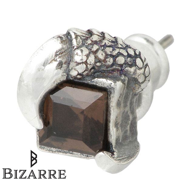 ビザール BIZARRE ドラゴン クロウ シルバー ピアス アクセサリー 1個売り スモーキークォーツ シルバー925 スターリングシルバー SPJ056SQ