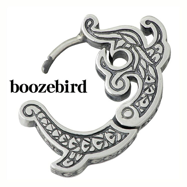 ブーズバード boozebird 鳳凰 シルバー ピアス フープ型 1個売り 片耳用 シルバー9...