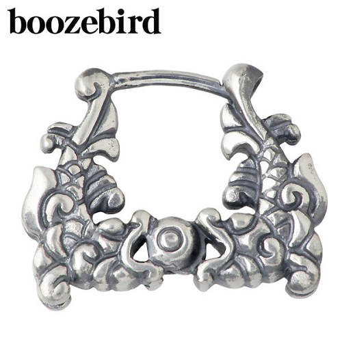 ブーズバード boozebird 鯱 シルバー ピアス アクセサリー フープ型 1個売り 片耳用 シルバー925 スターリングシルバー bd039