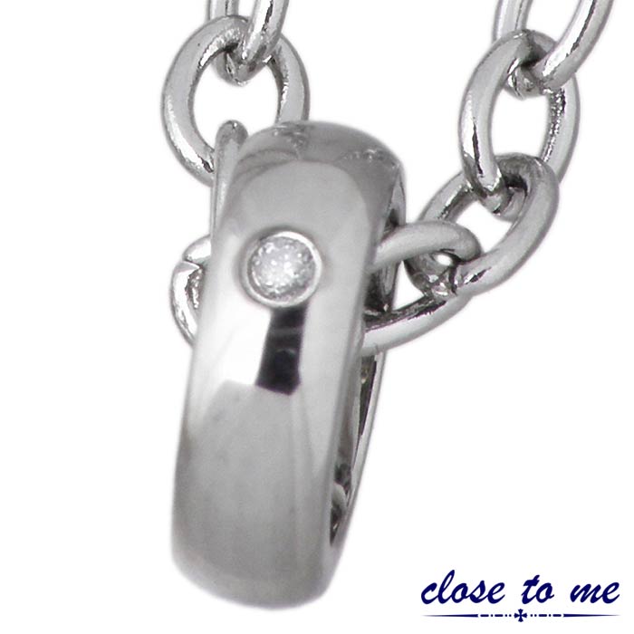 クロストゥーミー close to me ステンレス ペア ネックレス アクセサリー ダイヤモンド 金属アレルギー対応 SN11-045-046-P