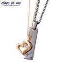 【ポイント5倍!13日まで!】 クロストゥーミー close to me シルバー ペア ネックレス アクセサリー ストーン メッセージ SN13-191-22...