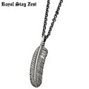 【ポイント5倍!最大1500円OFFクーポン 5/6まで】 ロイヤルスタッグゼスト Royal Stag Zest シルバー ネックレス アクセサリー ブラックダイヤモンド フェザー メンズ 羽根 SN25-030(4)