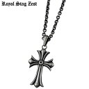【ポイント5倍!27日まで】 ロイヤルスタッグゼスト Royal Stag Zest シルバー ネックレス アクセサリー ブラックダイヤモンド クロス メンズ 十字架 SN25-031